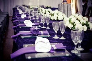 violets dekors kāzās, balticwedding